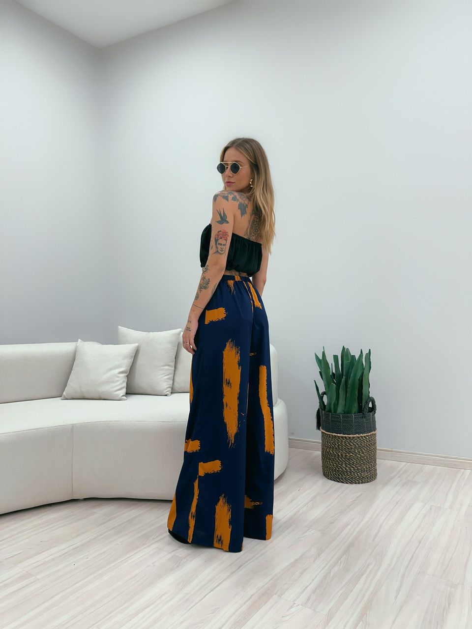 CALÇA MAYA ESTAMPADA AZUL