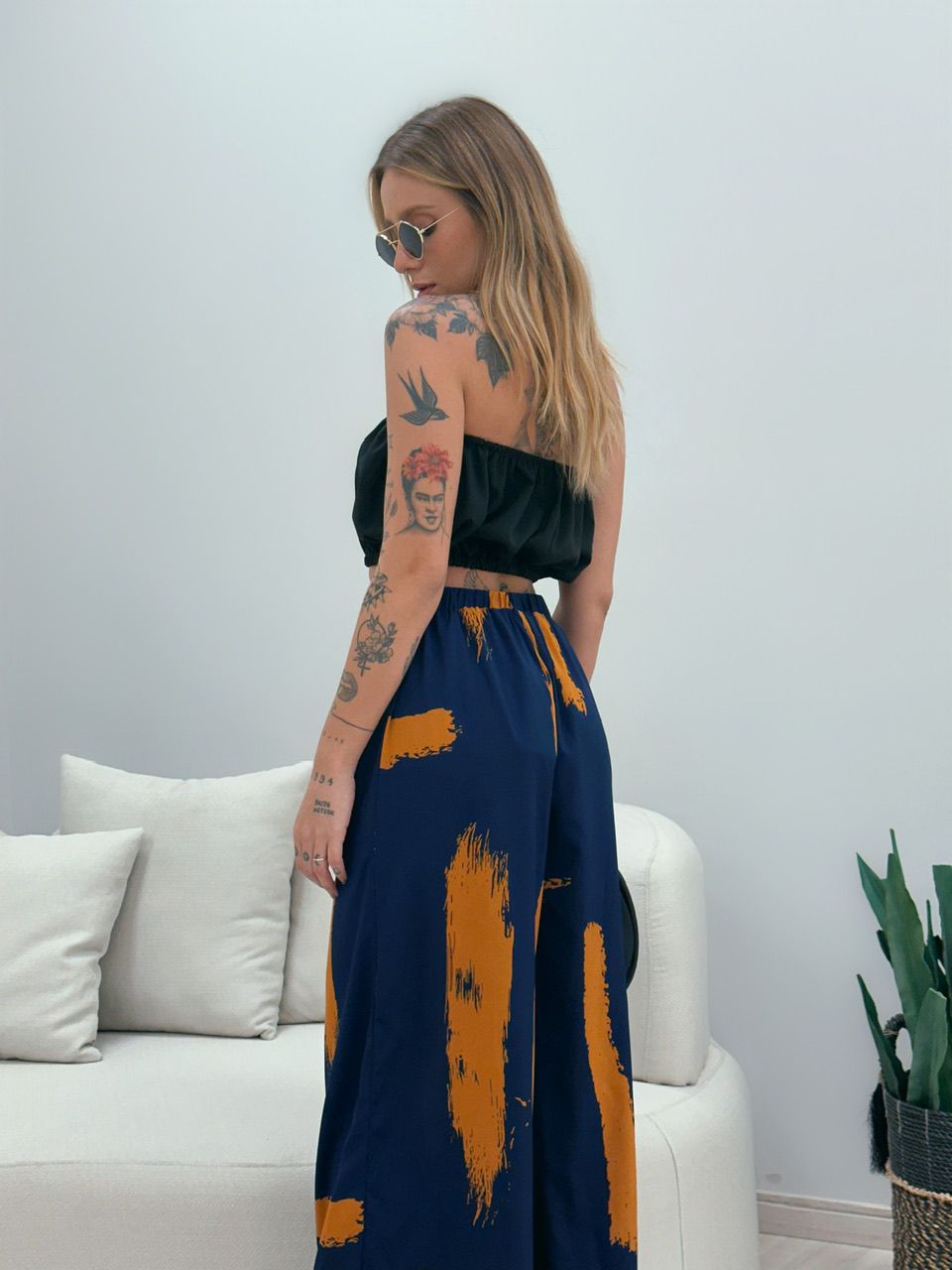 CALÇA MAYA ESTAMPADA AZUL