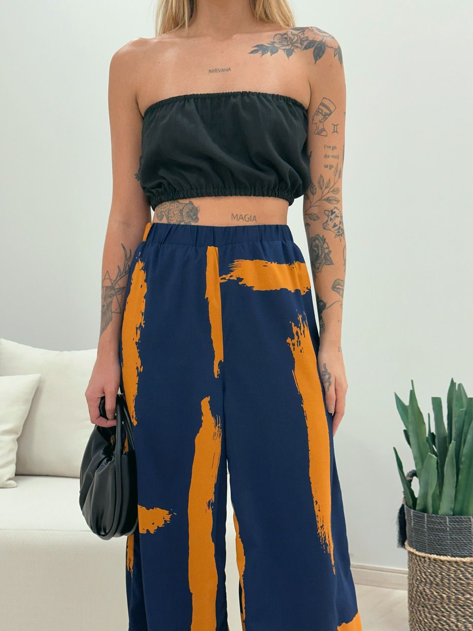CALÇA MAYA ESTAMPADA AZUL