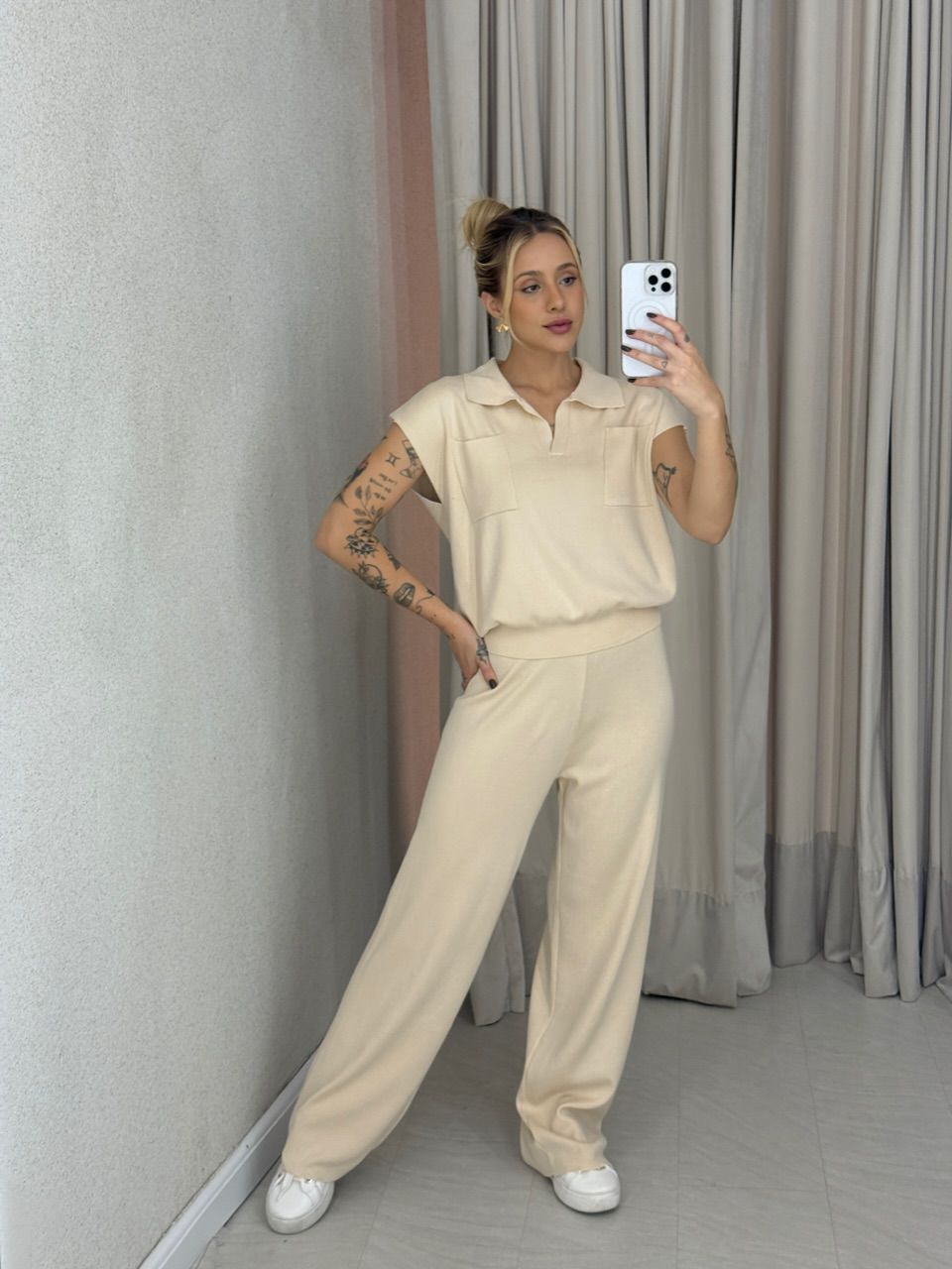 CONJUNTO MARA CALÇA AREIA