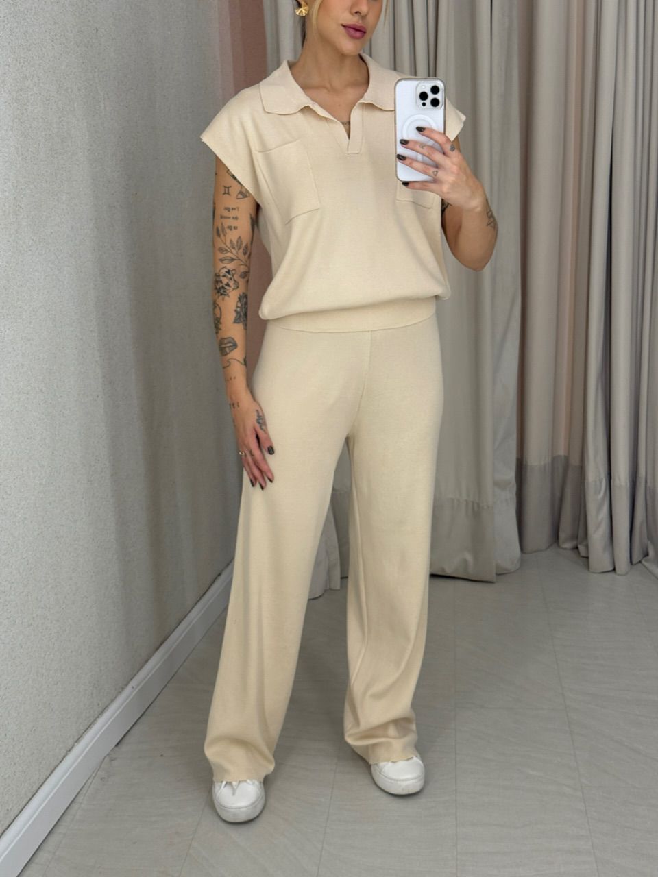 CONJUNTO MARA CALÇA AREIA
