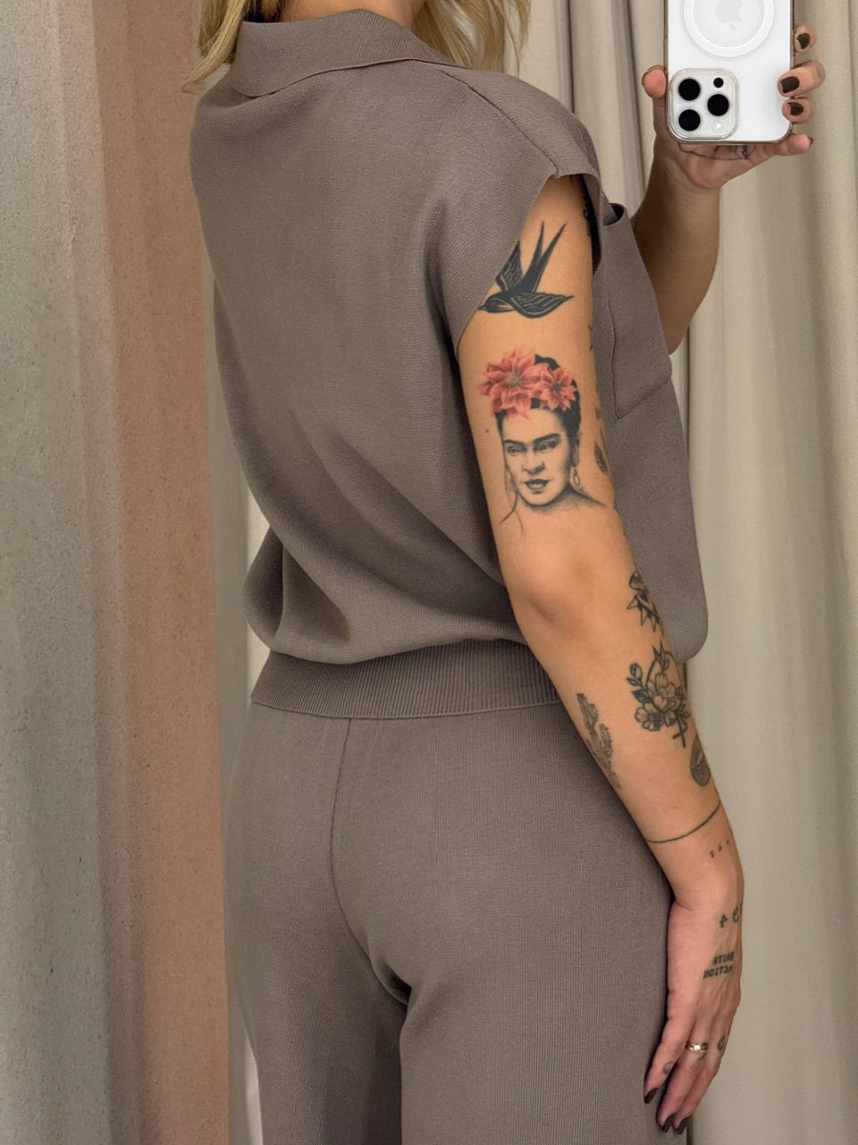 CONJUNTO MARA CALÇA CAQUI