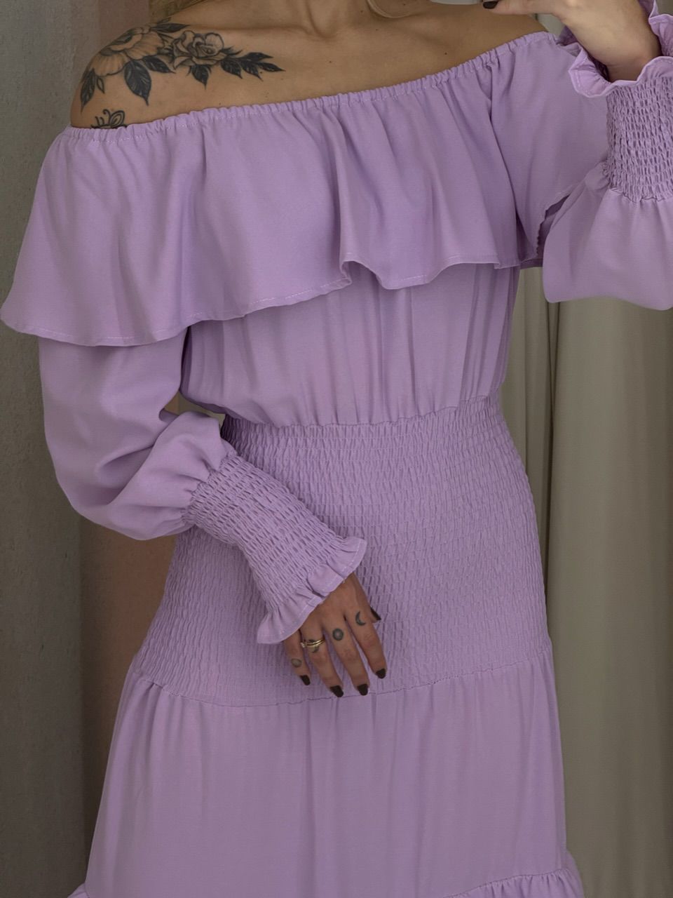 VESTIDO REGIANE LASTEX Lilas