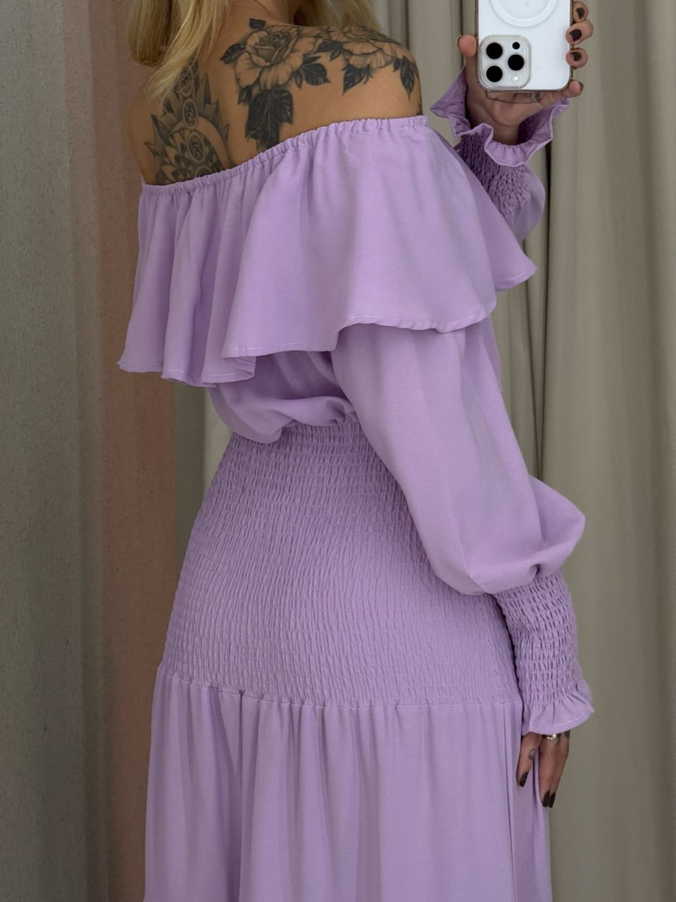 VESTIDO REGIANE LASTEX Lilas