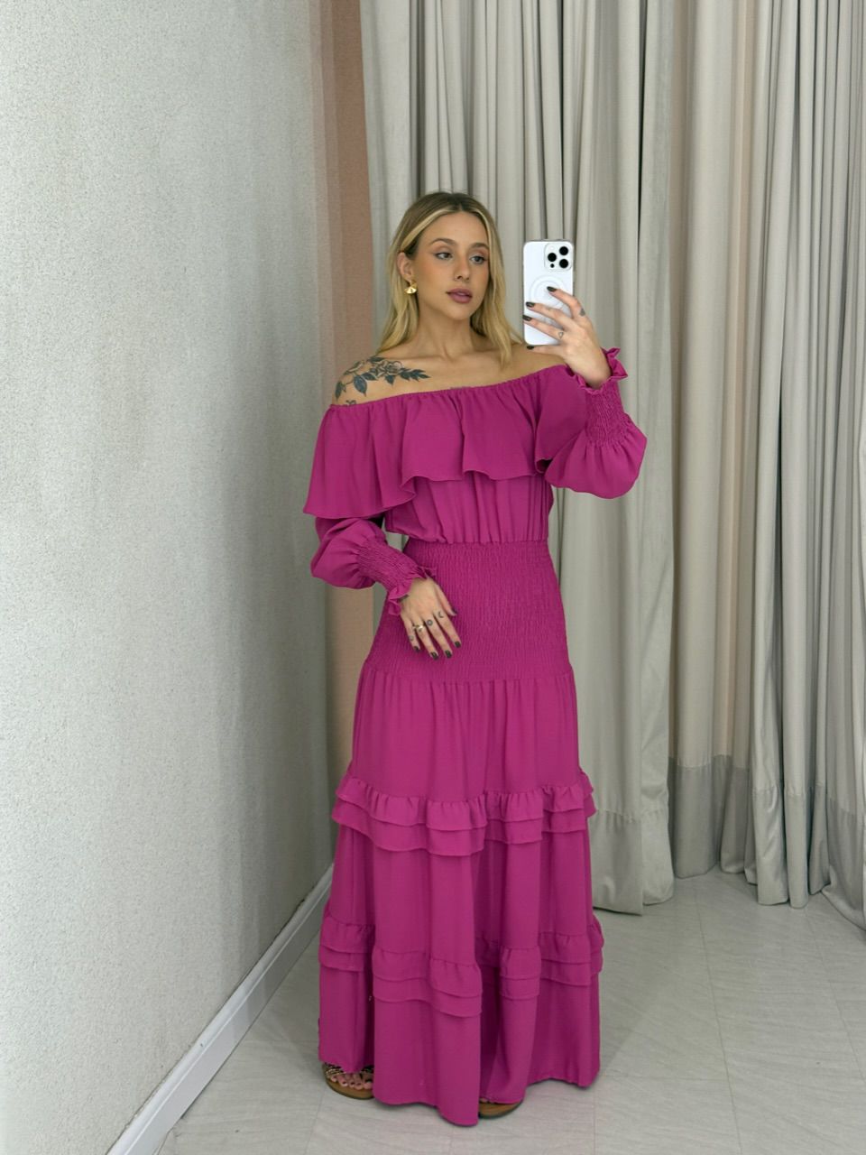 VESTIDO REGIANE LASTEX Pink - 0063020037 - CAROLLA FERRARO