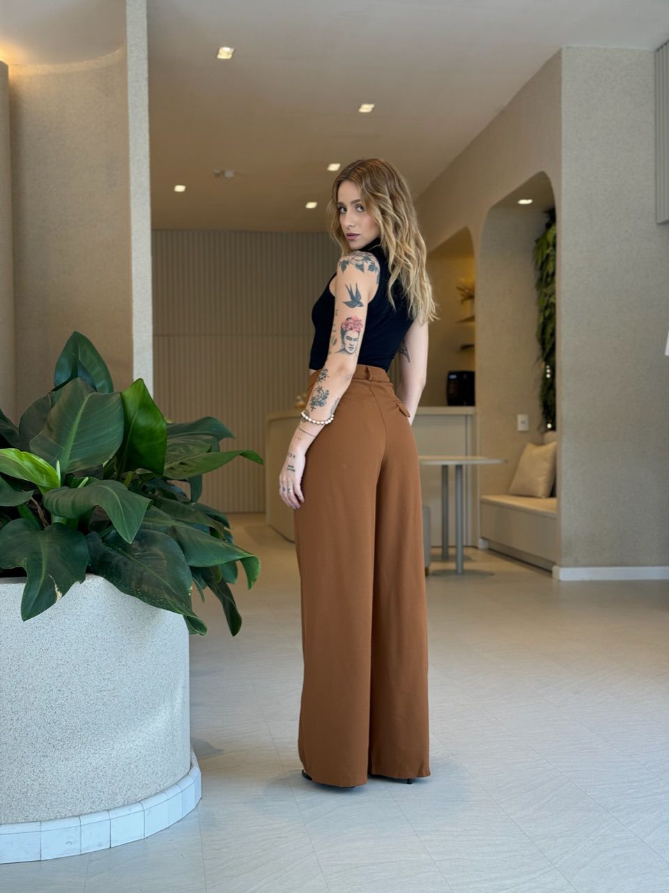 CALÇA INGRID PANTALONA FERRUGEM