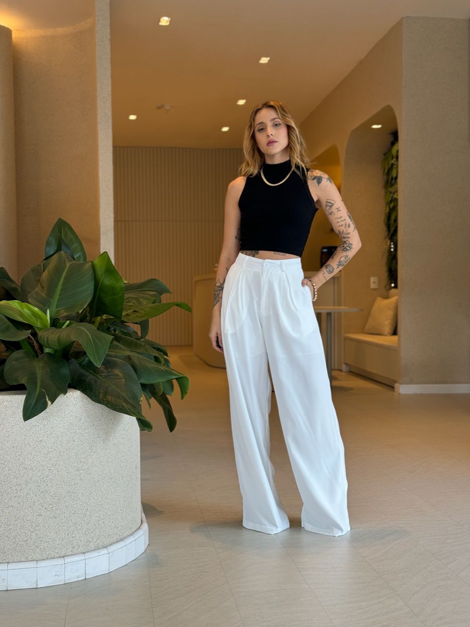 CALÇA INGRID PANTALONA OFF - 0051710048 - CAROLLA FERRARO