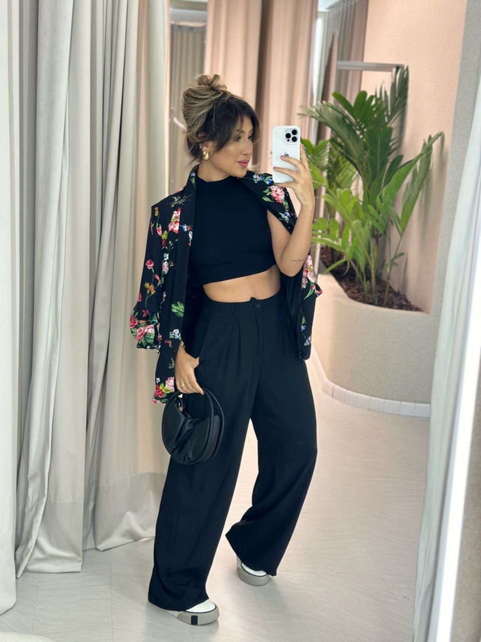 CALÇA INGRID PANTALONA PRETA