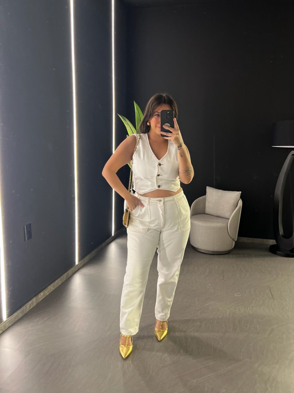 CALÇA AGNES JEANS CRU