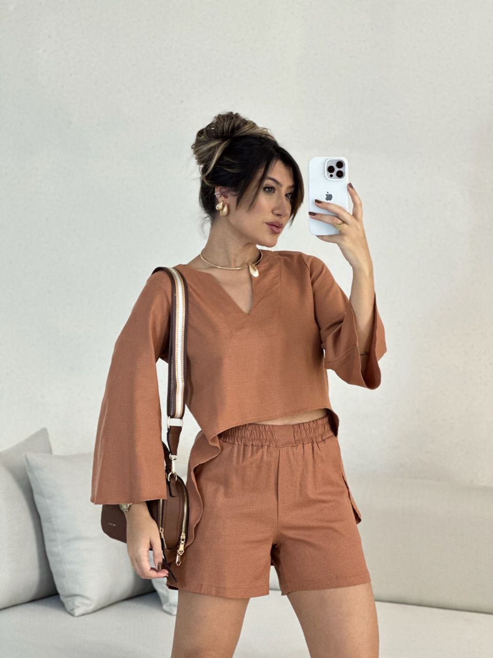 CONJUNTO RENATA BATA CAPUCCINO - 0053730125 - CAROLLA FERRARO