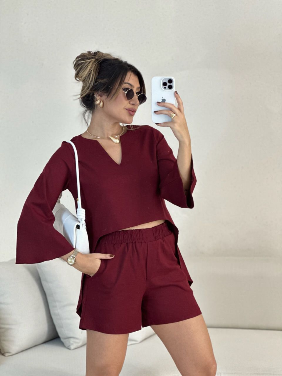 CONJUNTO RENATA BATA CHERRY RED - 0053730330 - CAROLLA FERRARO