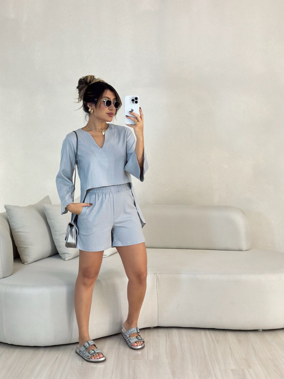 CONJUNTO RENATA BATA CINZA