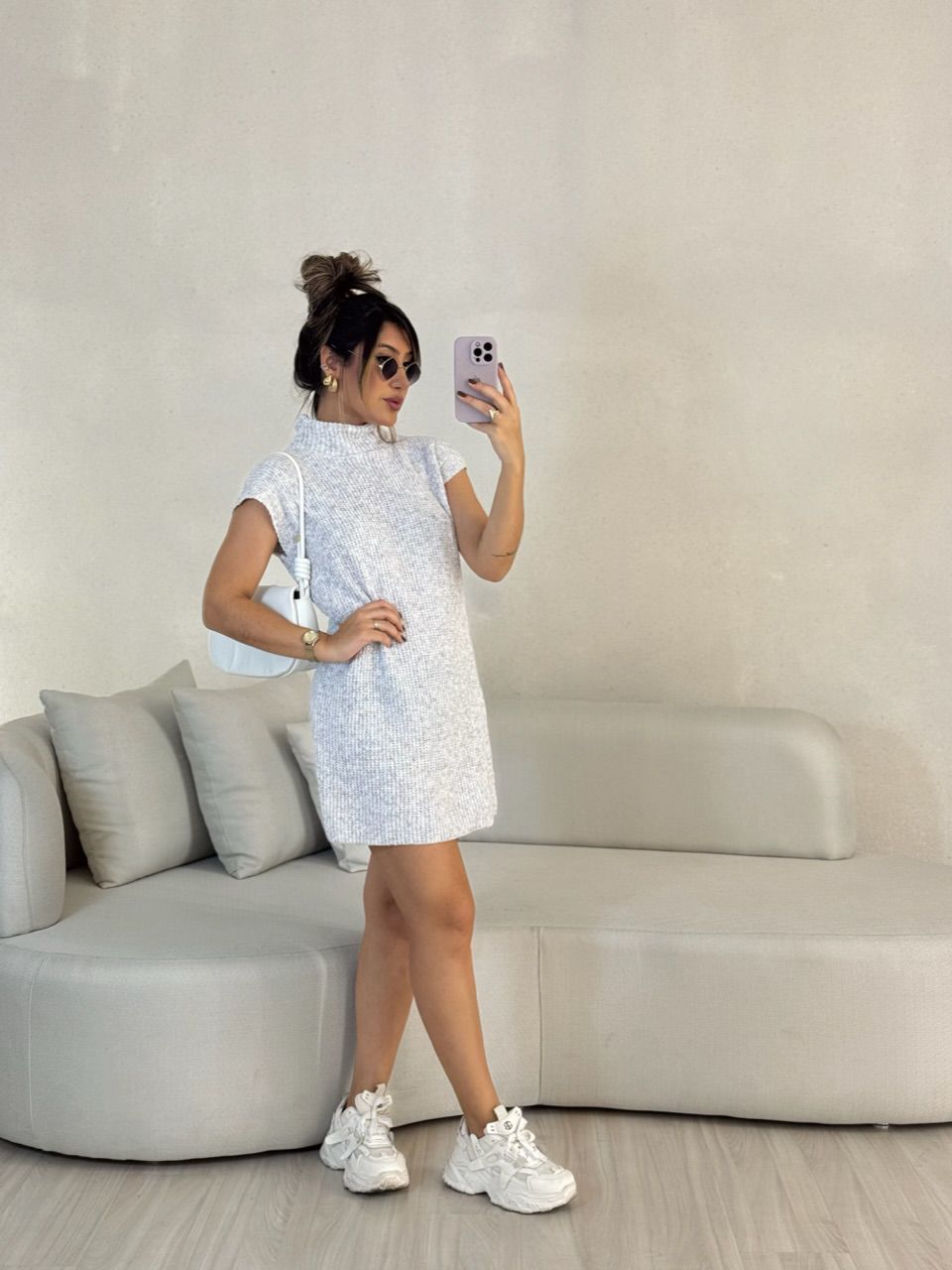 VESTIDO LUANA TRICOT MUSCLE MESCLA