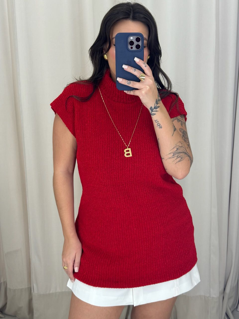 VESTIDO LUANA TRICOT MUSCLE VERMELHO