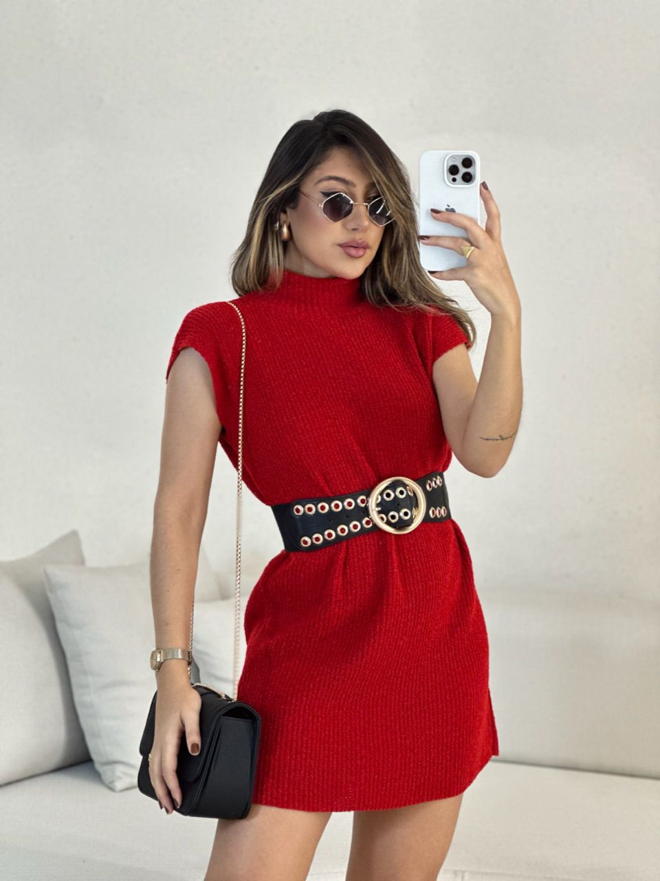 VESTIDO LUANA TRICOT MUSCLE VERMELHO