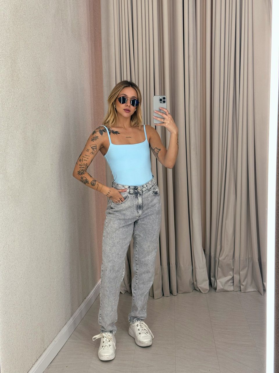 BODY ARIEL ALÇA BABY BLUE