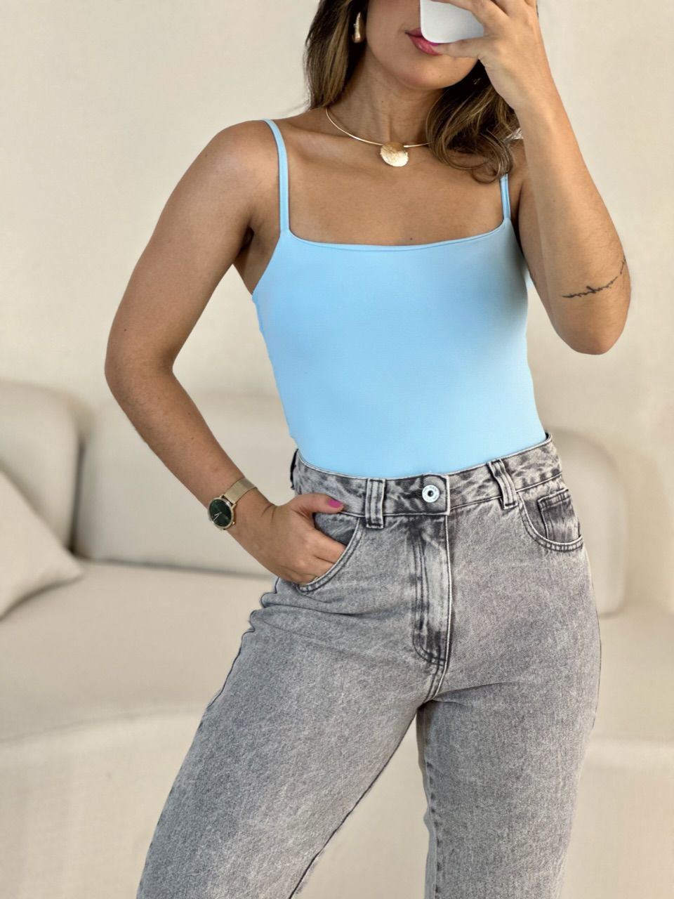 BODY ARIEL ALÇA BABY BLUE