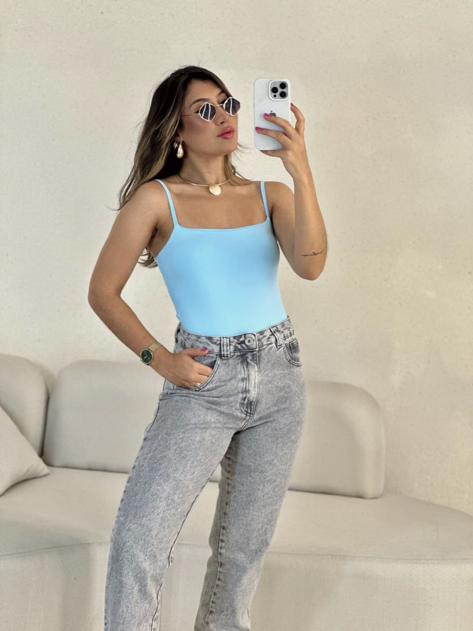 BODY ARIEL ALÇA BABY BLUE