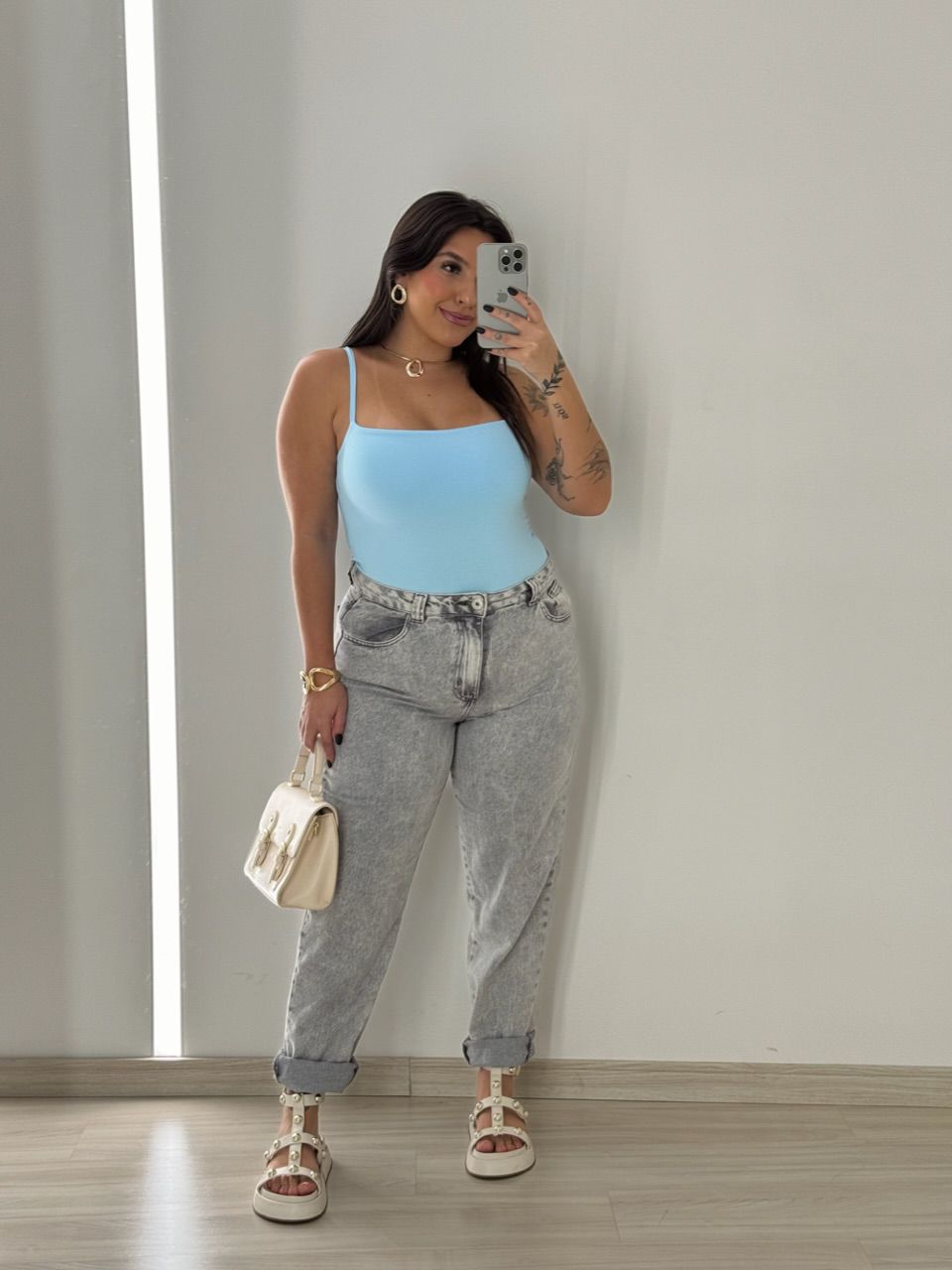 BODY ARIEL ALÇA BABY BLUE
