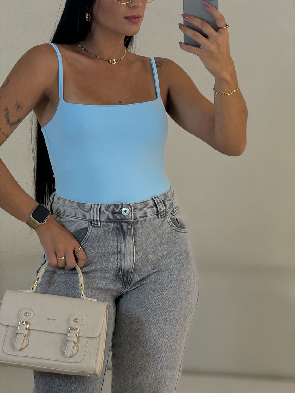BODY ARIEL ALÇA BABY BLUE