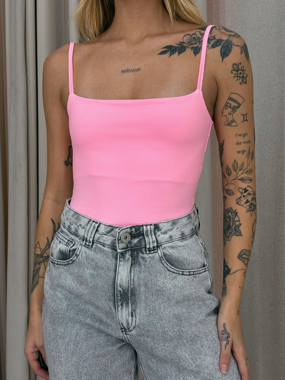 BODY ARIEL ALÇA BABY PINK
