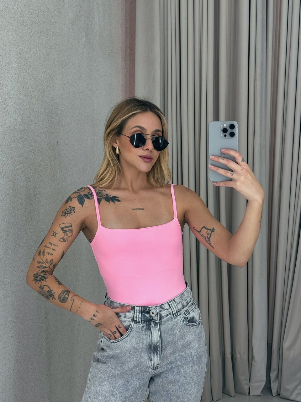 BODY ARIEL ALÇA BABY PINK - 0054140366 - CAROLLA FERRARO