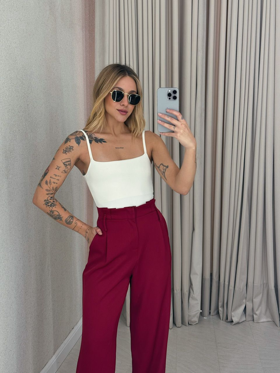 CALÇA PATRÍCIA PANTALONA CHERRY RED