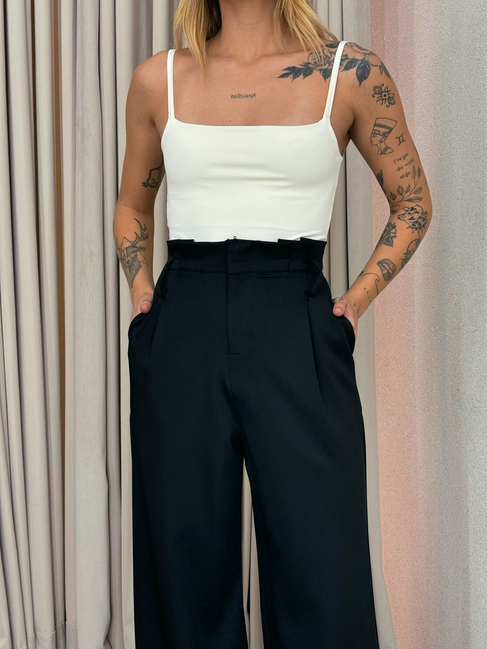 CALÇA PATRÍCIA PANTALONA PRETA