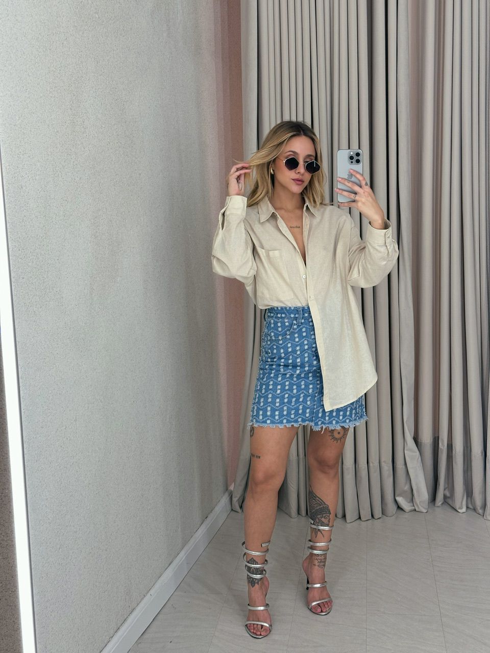 CAMISA PAOLA OVER NUDE