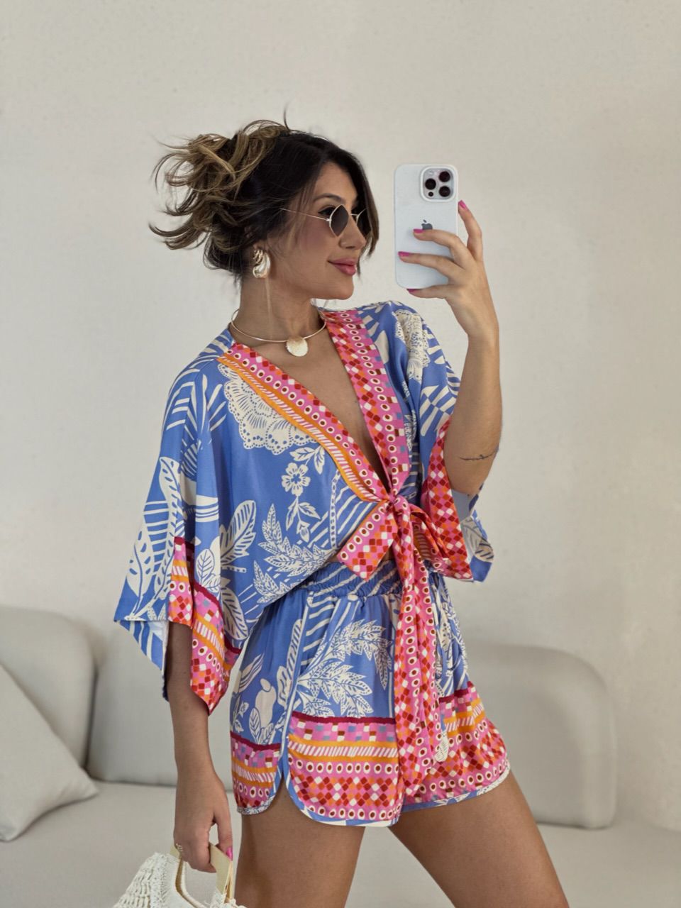 CONJUNTO ANDRESSA ESTAMPADO AZUL