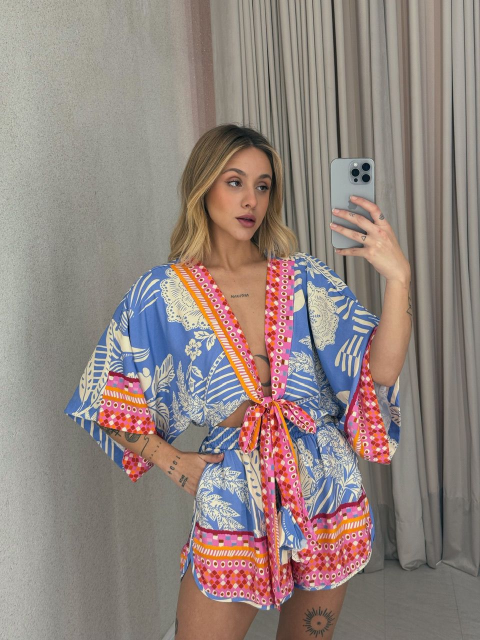 CONJUNTO ANDRESSA ESTAMPADO AZUL