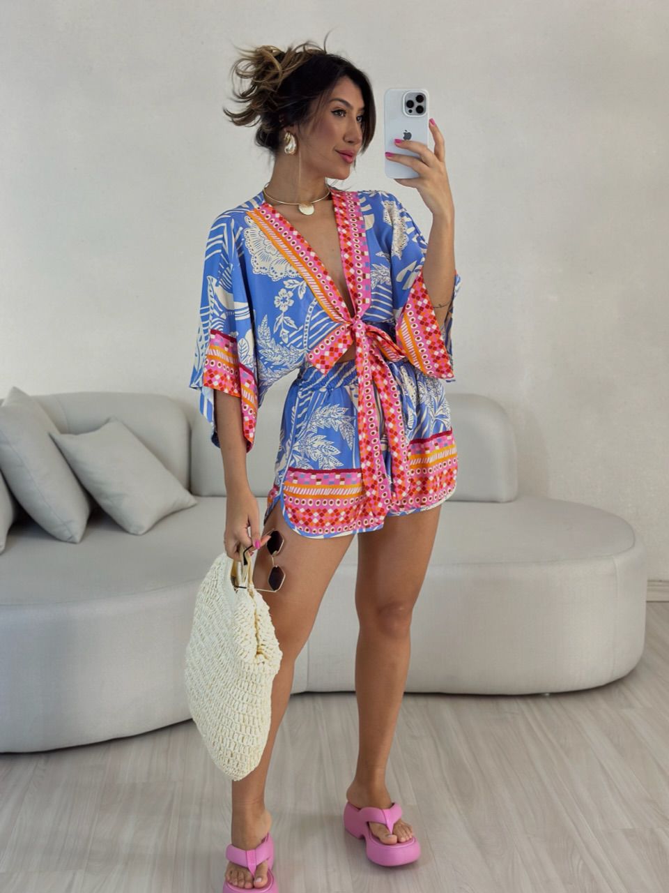CONJUNTO ANDRESSA ESTAMPADO AZUL