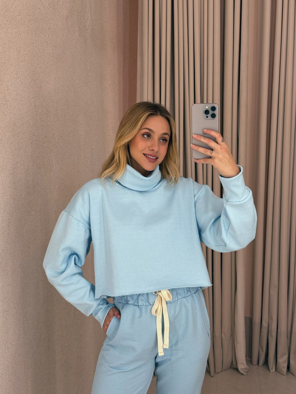CONJUNTO JANE MOLETOM BABY BLUE