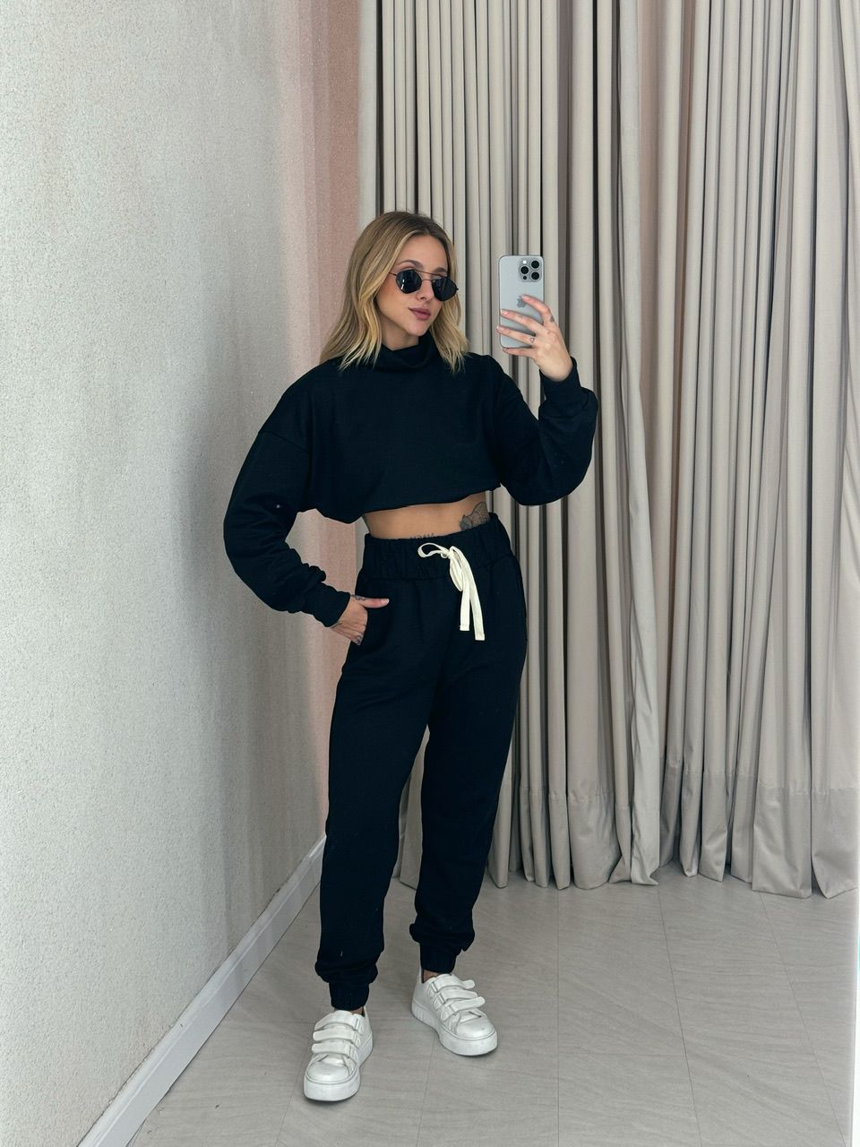 CONJUNTO JANE MOLETOM PRETO