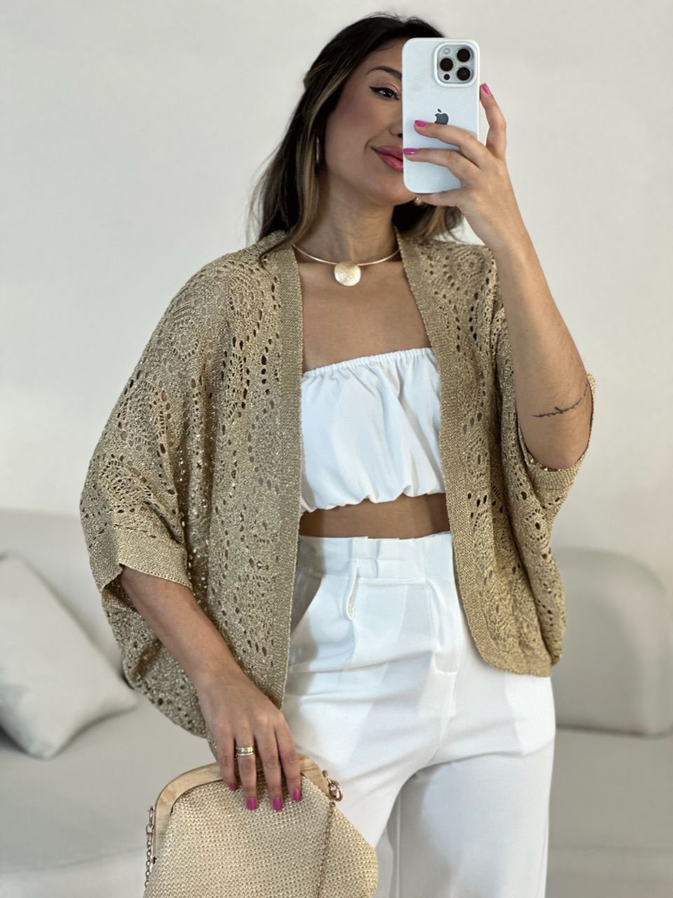 KIMONO HELENA CURTO DOURADO