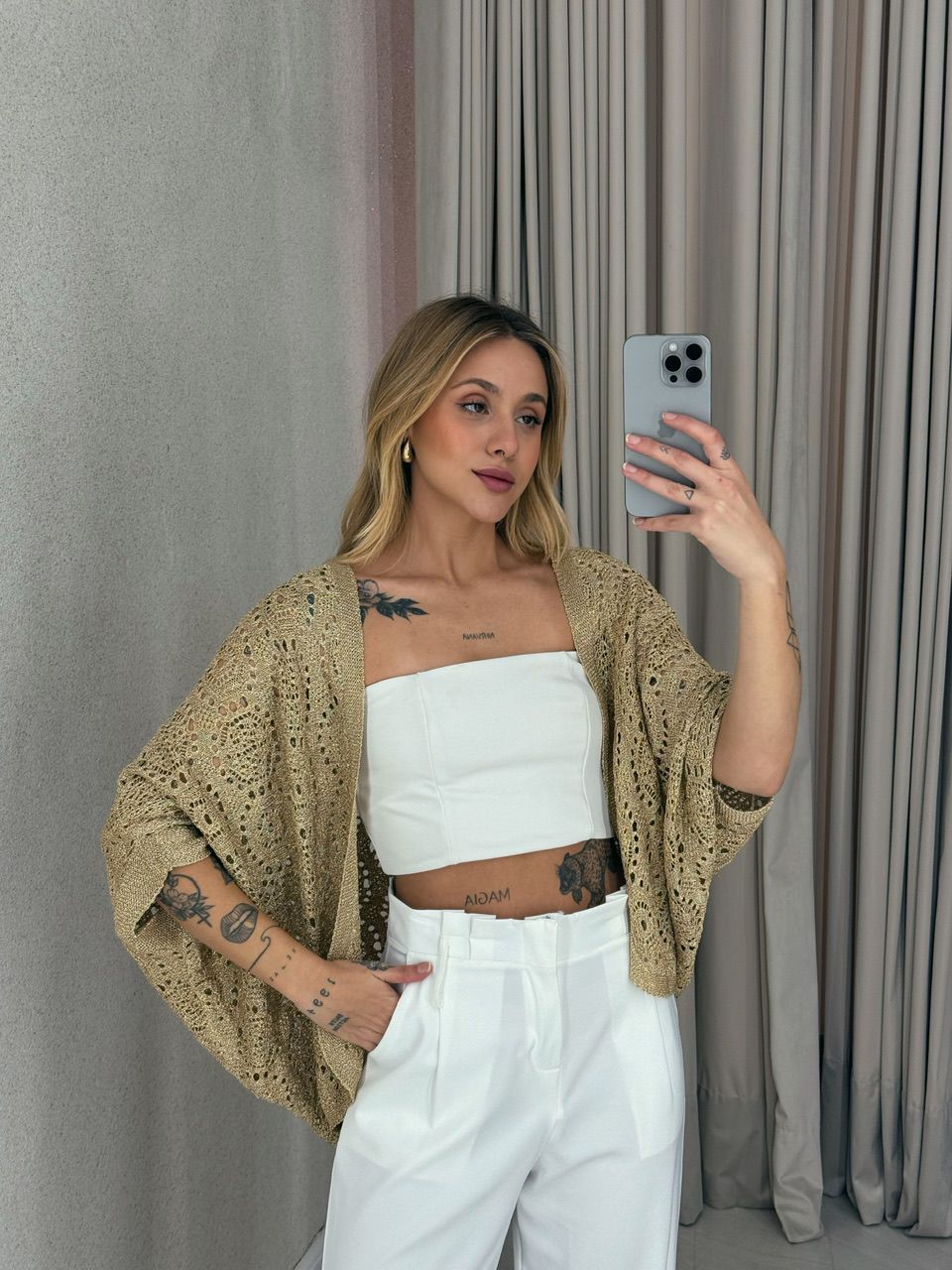 KIMONO HELENA CURTO DOURADO