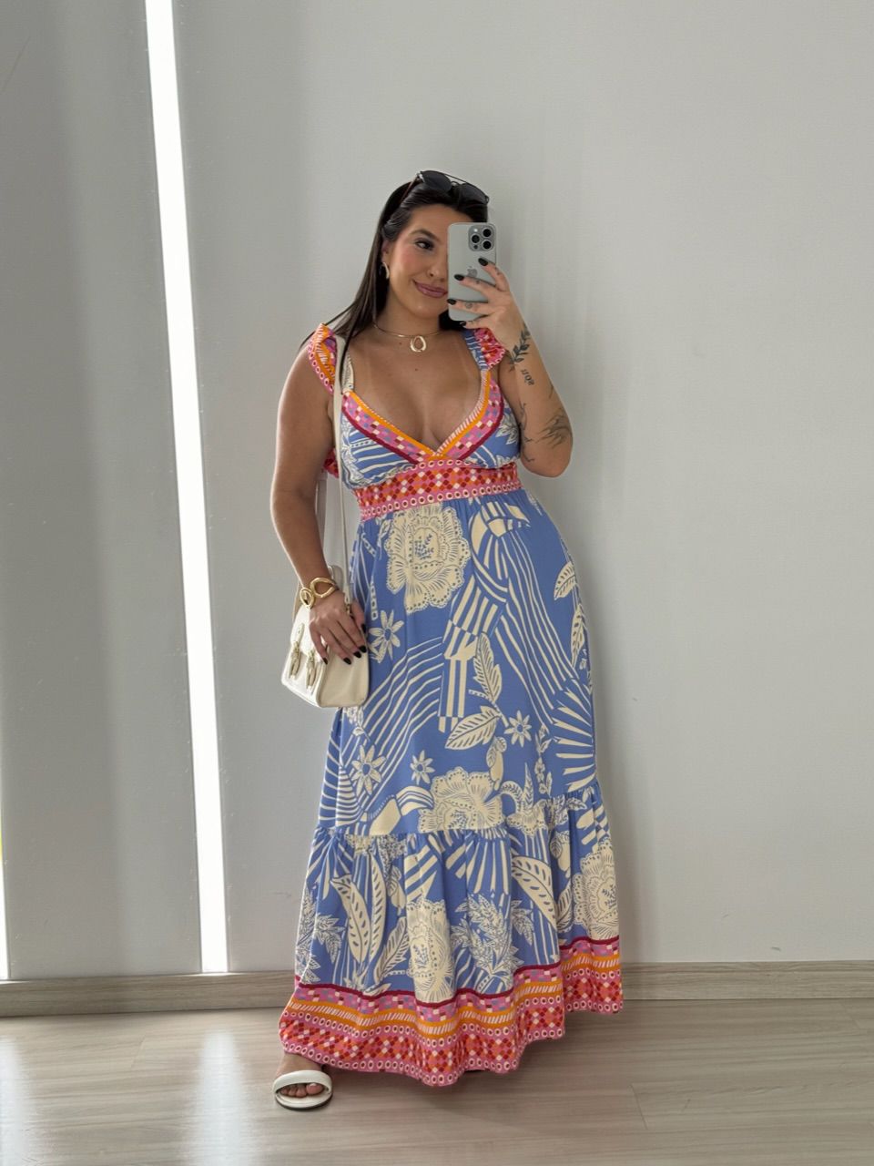 VESTIDO CÁTIA ESTAMPADO AZUL