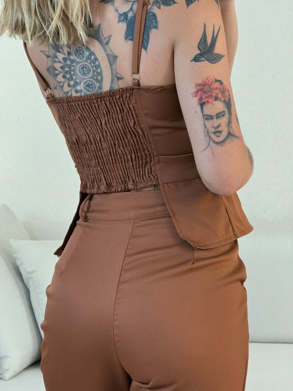 CONJUNTO SANDRA CALÇA MARROM