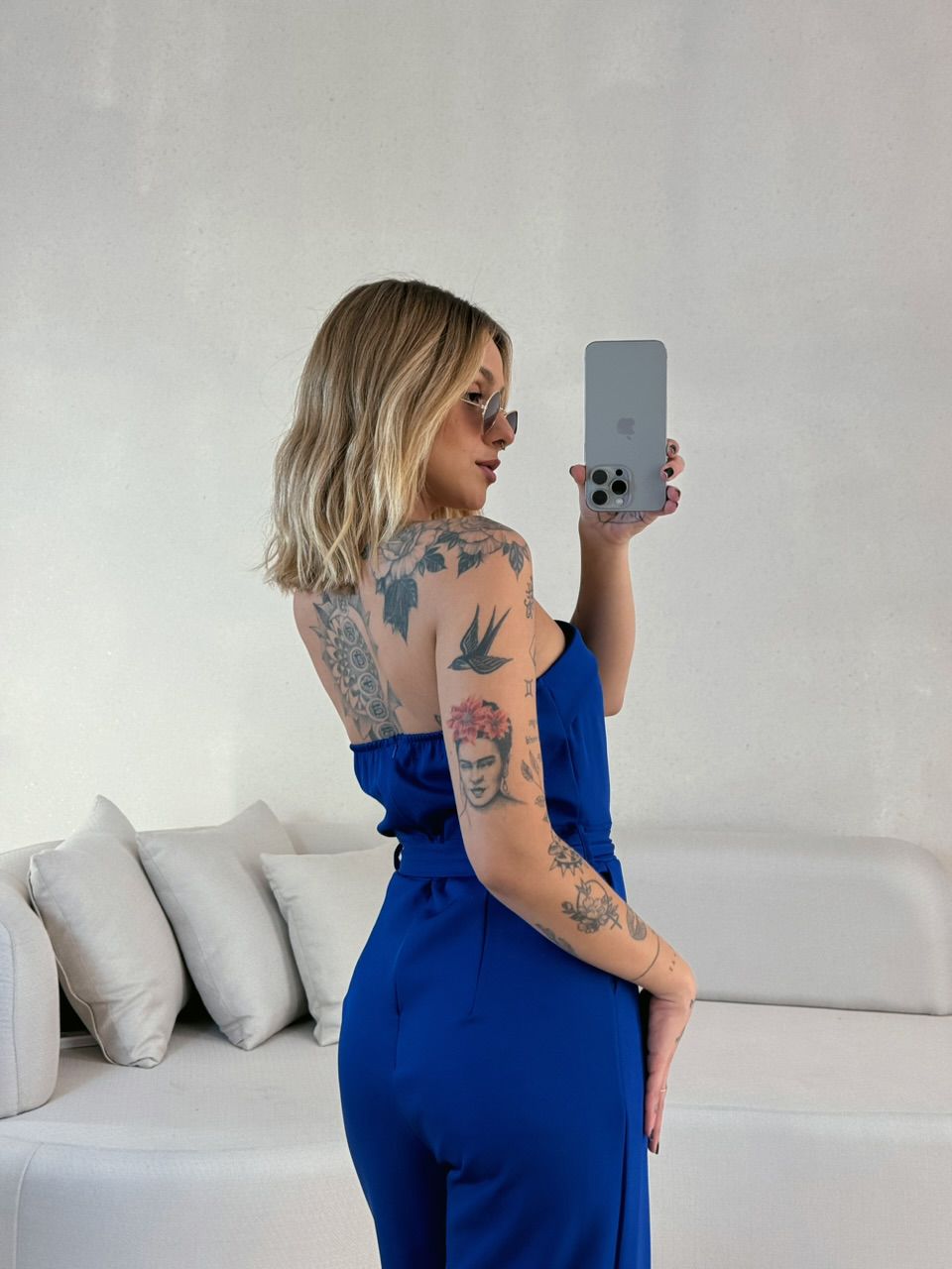 MACACÃO LAURA TOMARA QUE CAIA AZUL