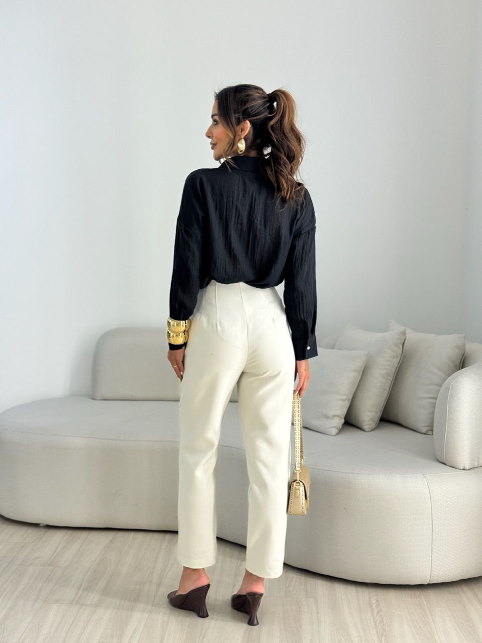 CALÇA CLARICE ALFAIATARIA AREIA