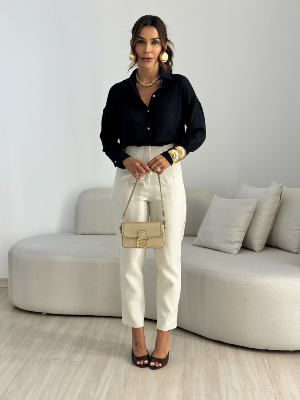 CALÇA CLARICE ALFAIATARIA AREIA