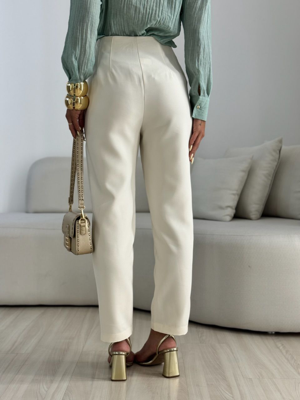 CALÇA CLARICE ALFAIATARIA MARFIM