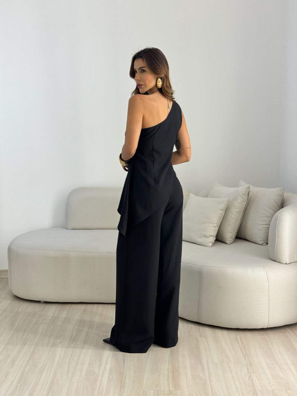 CONJUNTO FLÁVIA NULA MANGA PRETO