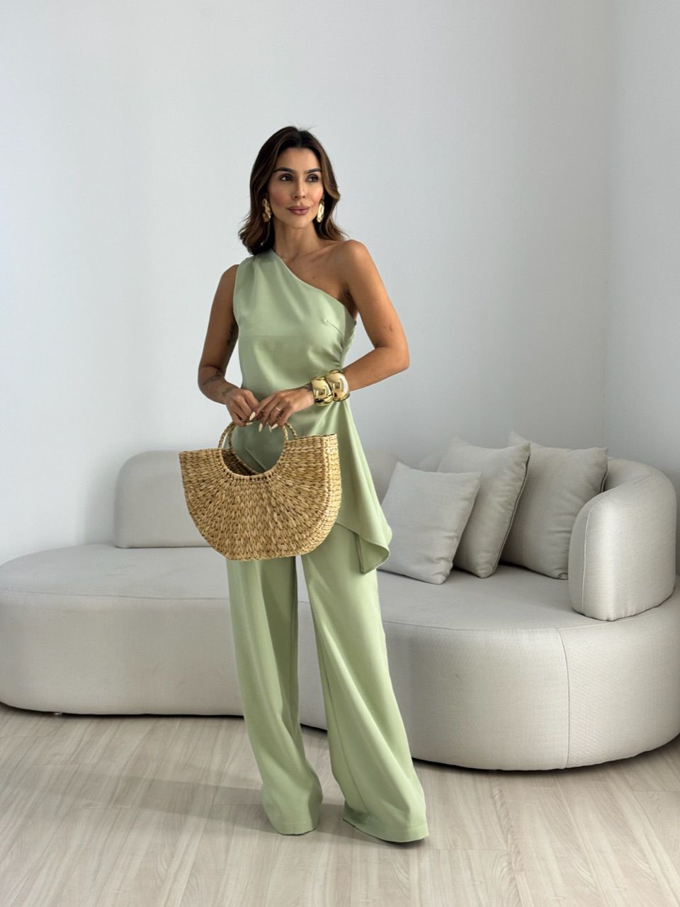 CONJUNTO FLÁVIA NULA MANGA VERDE