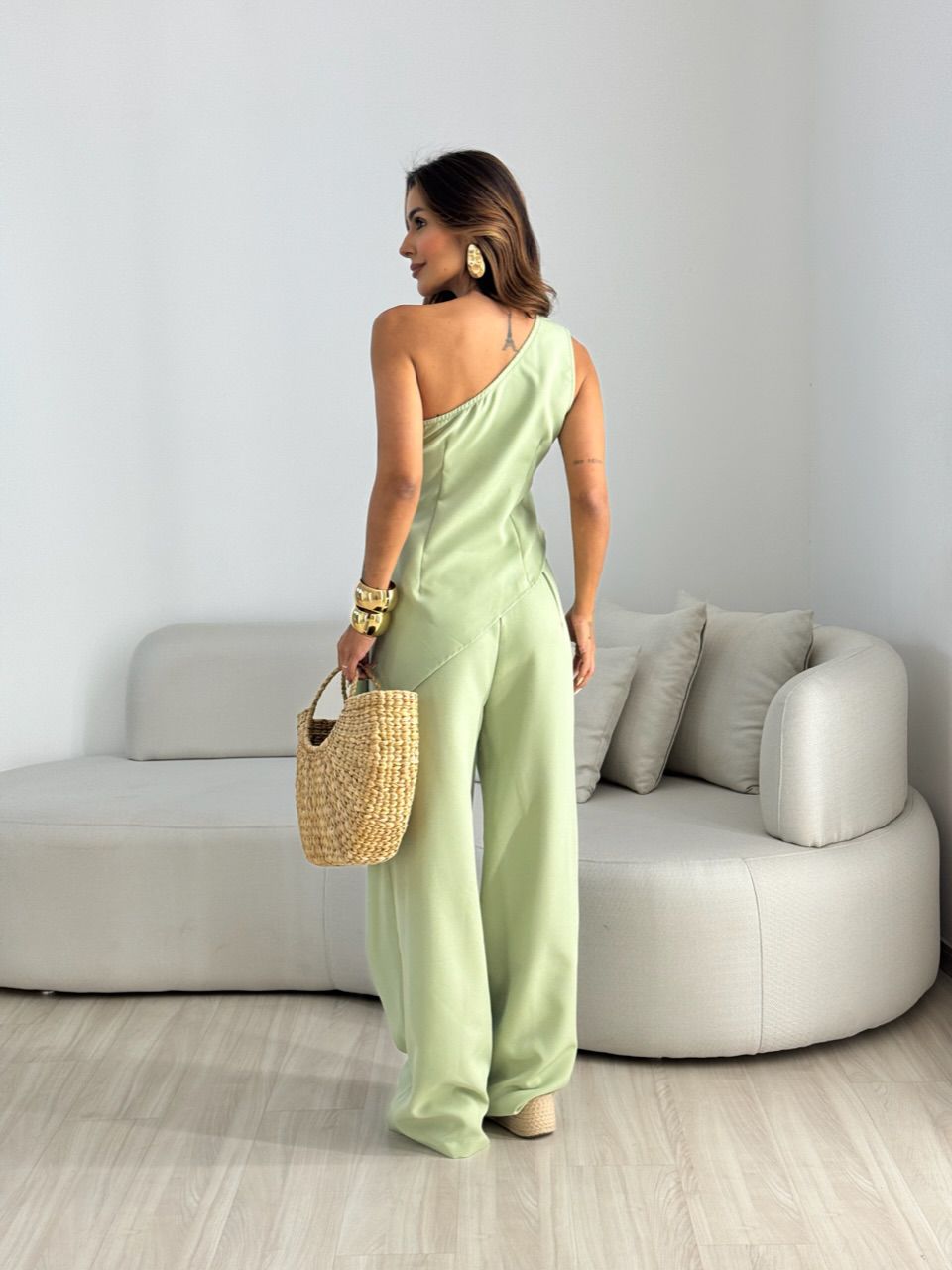 CONJUNTO FLÁVIA NULA MANGA VERDE