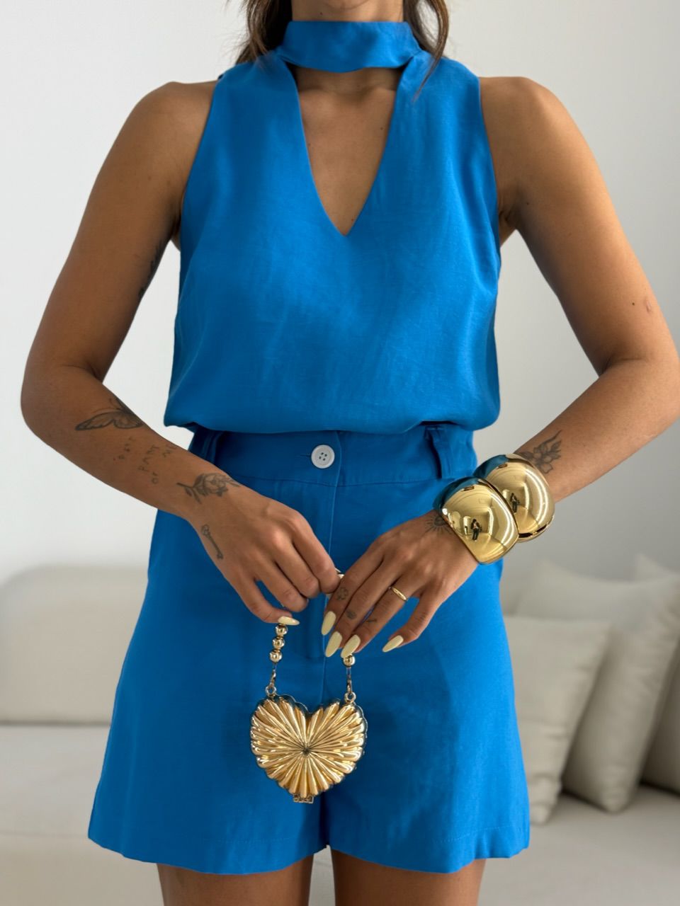 CONJUNTO MIRIAM SHORT AZUL