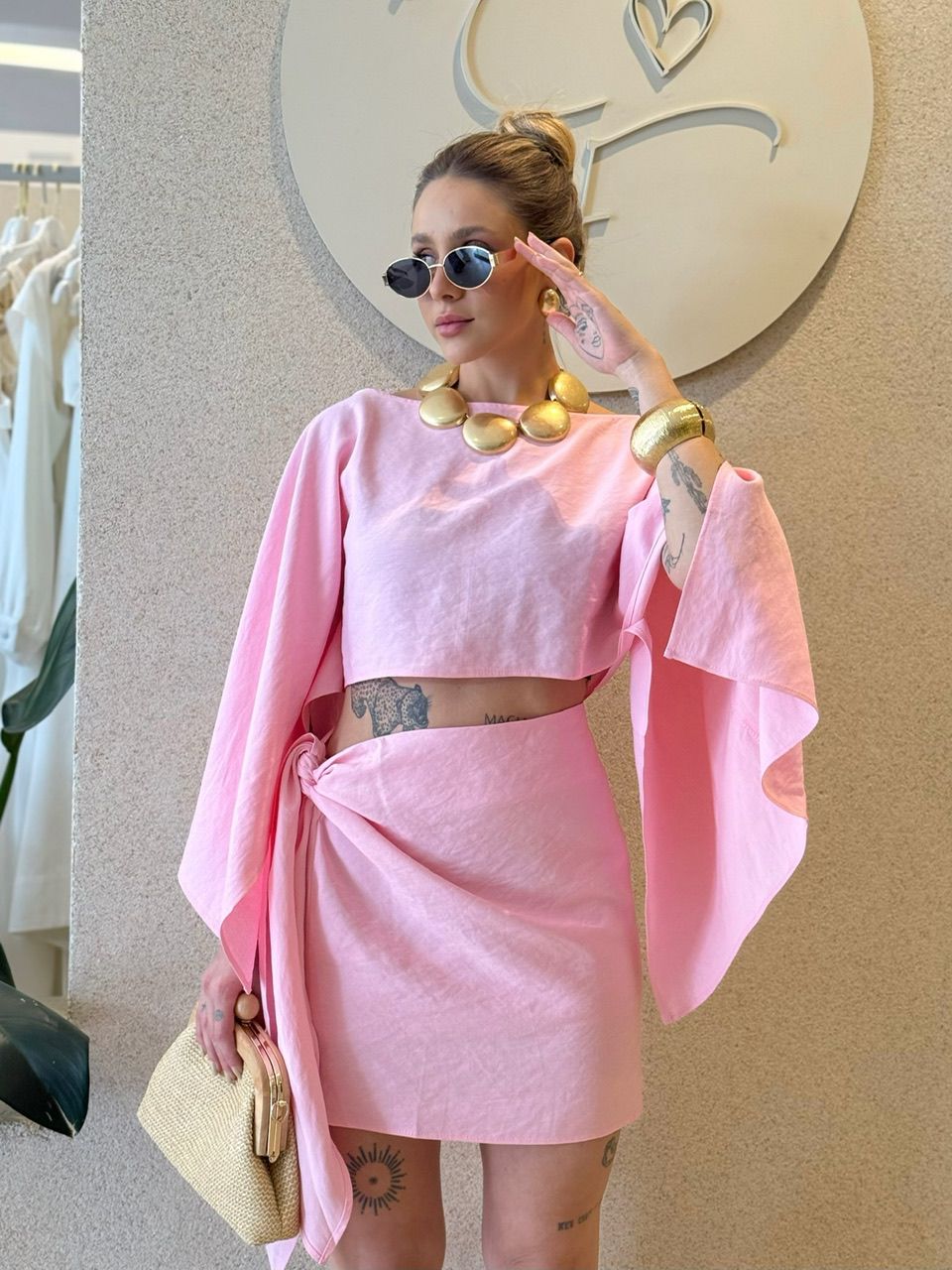 CONJUNTO CLIO SAIA ROSA