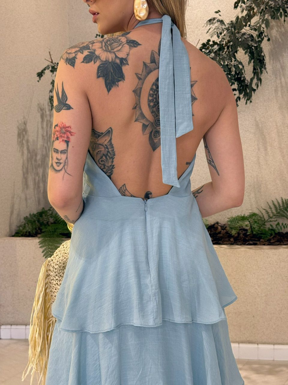 VESTIDO MARIANE FRENTE ÚNICA AZUL