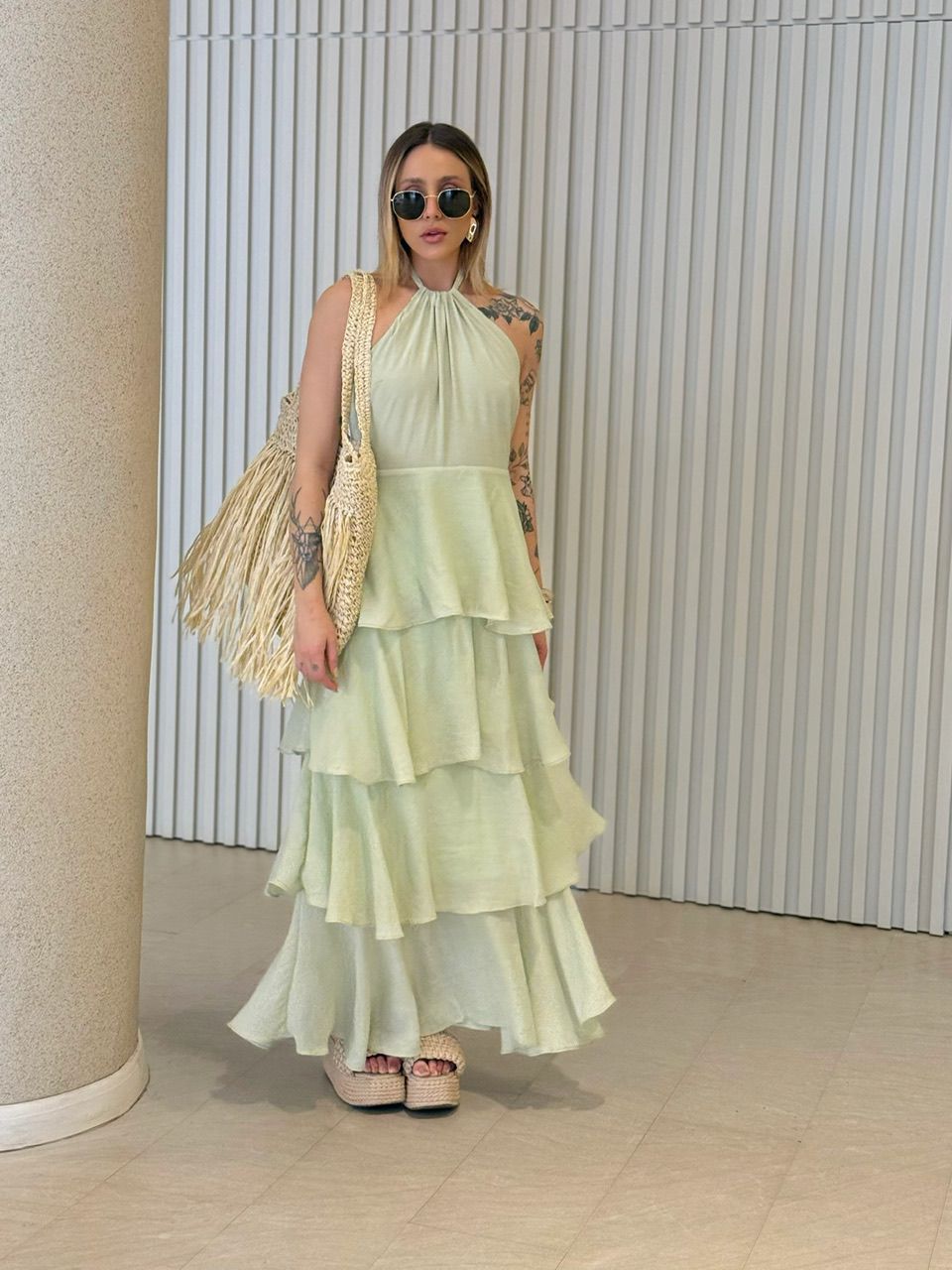 VESTIDO MARIANE FRENTE ÚNICA MENTA
