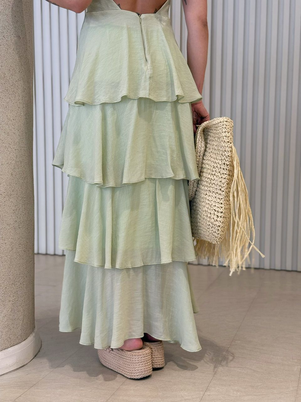 VESTIDO MARIANE FRENTE ÚNICA MENTA